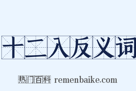 十二入反义词是什么意思的图片